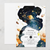 Magische bewerkbare ruimte verjaardag kaart (Voorkant / Achterkant)