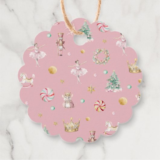 Magische Blauw Notenkraker Meisje Verjaardag Bloem Bedankjes Labels (Achterkant)