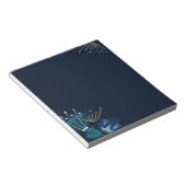 Magische blauwe bloemen notitieblok (Schuin)