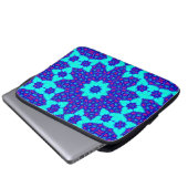 Magische Blauwe caleidoscoop bloeide Laptop Sleeve (Voorkant onderkant)