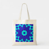 Magische Blauwe caleidoscoop bloeide Tote Bag (Achterkant)