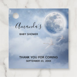 Magische blauwe hemel met Baby shower voor vliegen Bedankjes Labels
