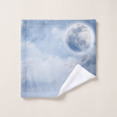 Magische blauwe hemel met vliegende zwemmen bad handdoek (Wasdoekje)