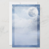 Magische blauwe hemel met vliegende zwemmen briefpapier (Voorkant)