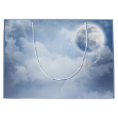 Magische blauwe hemel met vliegende zwemmen groot cadeauzakje (Voorkant)