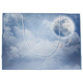 Magische blauwe hemel met vliegende zwemmen groot cadeauzakje (Achterkant)