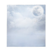 Magische blauwe hemel met vliegende zwemmen notitieblok (Voorkant)