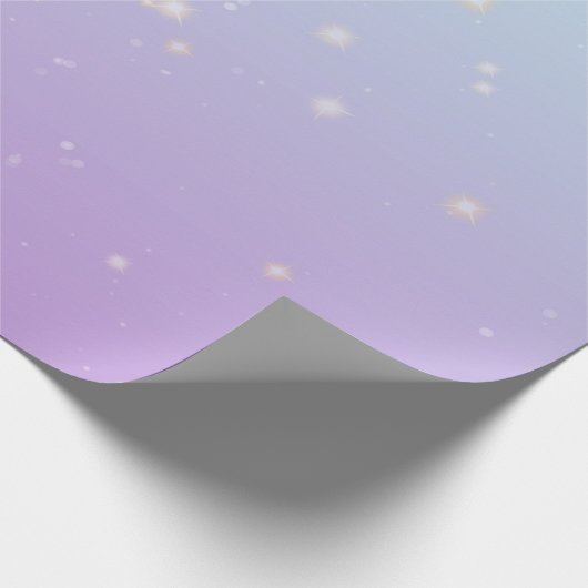 Magische Blauwe Lila Bokeh Aesthetische Gradiënt O Cadeaupapier (Hoek)