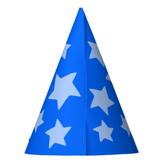 Magische Blauwe Sterren Party Pet Feesthoedjes (Achterkant)