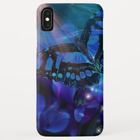 Magische blauwe vlinder Case-Mate iPhone case (Achterkant)