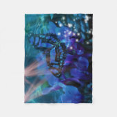 Magische blauwe vlinder fleece deken (Voorkant)