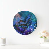 Magische blauwe vlinder grote klok (Huis)