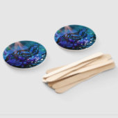 Magische blauwe vlinder handwaaier (Niet-gemonteerd)