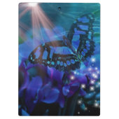 Magische blauwe vlinder klembord (Achterkant)