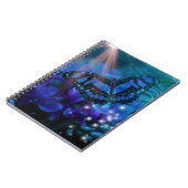 Magische blauwe vlinder notitieboek (Linkerzijde)