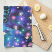 Magische blauwe vlinder theedoek (Quarter Fold)