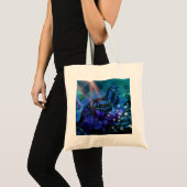 Magische blauwe vlinder tote bag (Voorkant (product))