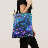 Magische blauwe vlinder tote bag (Dichtbij)