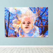 Magische Bloem Canvas Afdruk (Insitu (Houten vloer))