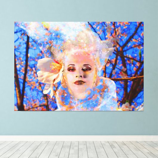 Magische Bloem Canvas Afdruk (Insitu (Houten vloer))