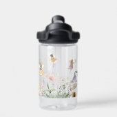Magische Bloem Fee | Monogram Waterfles (Achterkant)