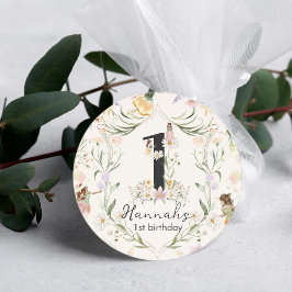 Magische Bloem Fee Verjaardag Ronde Sticker