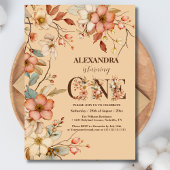 Magische Bloemen 1e Verjaardagsfeest Kaart