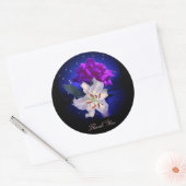 Magische bloemen - Dank u wel! Ronde Sticker (Envelop)