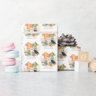 Magische Bloemen HOGWARTS™ Wapen Cadeaupapier