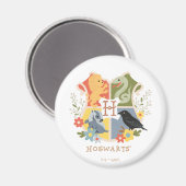 Magische Bloemen HOGWARTS™ Wapen Magneet (Voorkant / Achterkant)