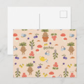 Magische bloemen Mandrake patroon Briefkaart (Voorkant / Achterkant)