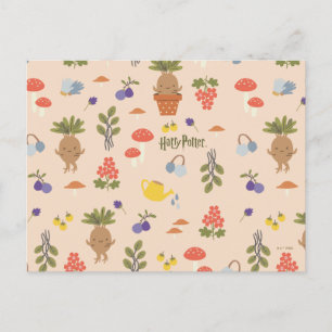 Magische bloemen Mandrake patroon Briefkaart