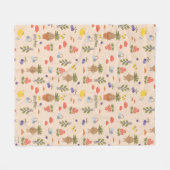 Magische bloemen Mandrake patroon Fleece Deken (Voorkant (Horizontaal))