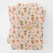 Magische bloemen Mandrake patroon Inpakpapier Vel (In situ)