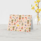 Magische bloemen Mandrake patroon Kaart (Gele Bloem)