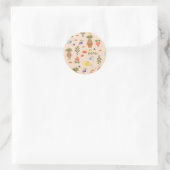 Magische bloemen Mandrake patroon Ronde Sticker (Tas)