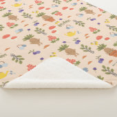 Magische bloemen Mandrake patroon Sherpa Deken (3/4)