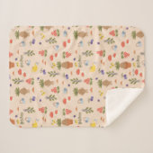 Magische bloemen Mandrake patroon Sherpa Deken (Voorkant (horizontaal))