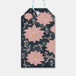 Magische bloemen met glinsterend ontwerp  cadeaulabel