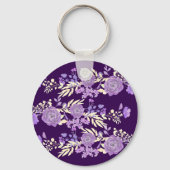 Magische bloemen personaliseren naam sleutelhanger (Achterkant)