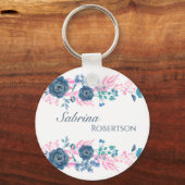 Magische bloemen personaliseren naam sleutelhanger (Voorkant)