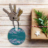 Magische bloemen personaliseren naam sleutelhanger