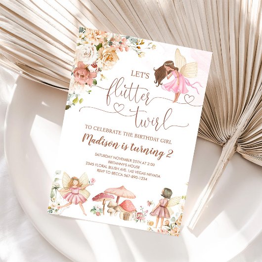 Magische Bloemen Sprookjesprinses Verjaardag Kaart