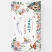 Magische Bloemenfee 2e verjaardag Banner (Verticaal)