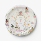 Magische Bloemenfee Verjaardagsfeest Papieren Bordje (Voorkant)