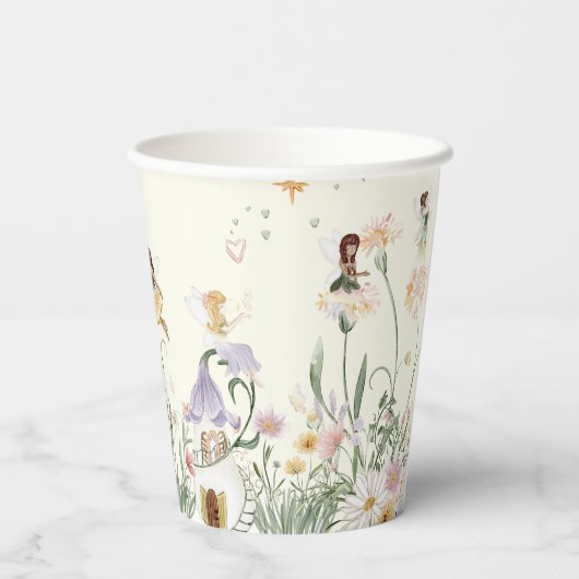 Magische bloemenfee | Verjaardagsfeestje Papieren Bekers (Achterkant)