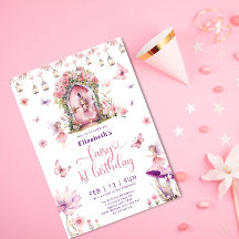 Magische bloementuin fee 1e verjaardagsfeestje