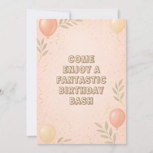 Magische Bloesem Ballon Verjaardag Carnaval Kaart (Achterkant)