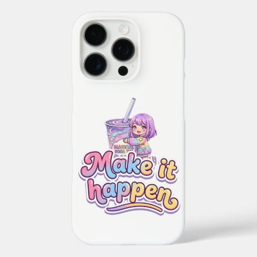 Magische Boba Thee "Maak het waar" Esthetiek Case-Mate iPhone Case (Achterkant)