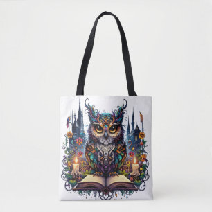 Magische Boekachtige Uil Tote Bag